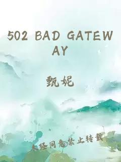 502 BAD GATEWAY